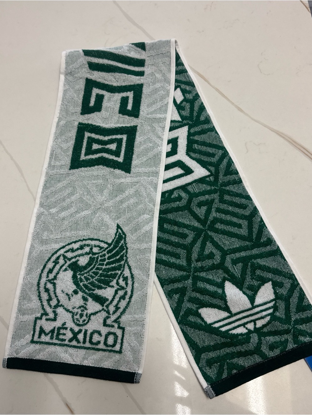 Adidas FMF Mexico National Team 2026 World Cup Green/White Soccer Scarf OS